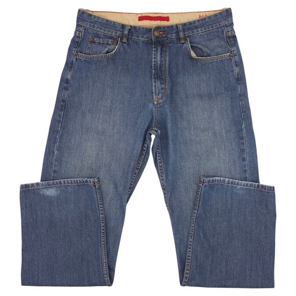 Nautica Jeans Mens 34x32 Blue Straight Leg Relax Fit Classic Denim Cotton - Picture 2 of 13